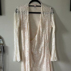 Lace wrap dress